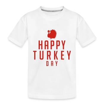 Happy Turkey Day - T-shirt bio Premium Enfant - blanc - Devant