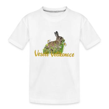 Vesele Velikonoce - Kinder Premium Bio T-Shirt - Weiß - Vorne