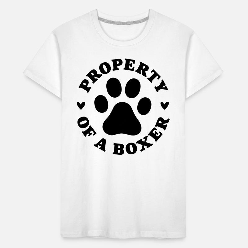 Eigentum eines Boxers Kinder Premium Bio T-Shirt