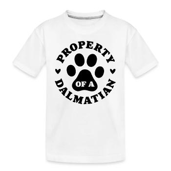 Propriété d’un Dalmatien - T-shirt bio Premium Enfant - blanc - Devant
