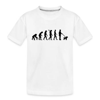 Pudel - Kinder Premium Bio T-Shirt - Weiß - Vorne