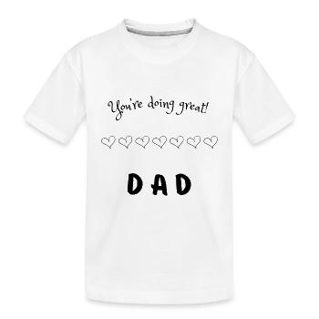 Message sincère pour papa - T-shirt bio Premium Enfant - blanc - Devant