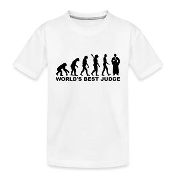 World's Best Judge - Kids' Premium Organic T-Shirt - white - Front
