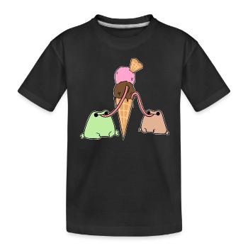 Grenouilles de glace - T-shirt bio Premium Enfant - noir - Devant