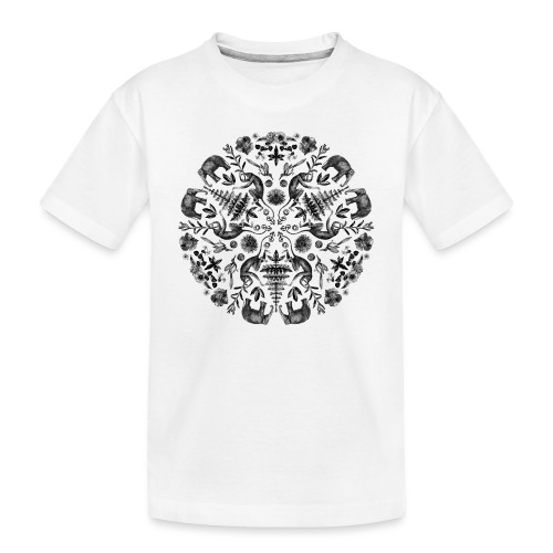 Affe Elefant Anker Farn Mandala - Kinder Premium Bio T-Shirt