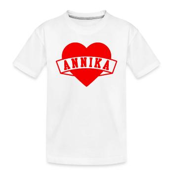 Annika Herzen - Kinder Premium Bio T-Shirt - Weiß - Vorne
