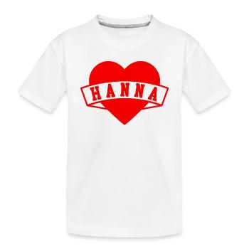 Hanna Herzen - Kinder Premium Bio T-Shirt - Weiß - Vorne
