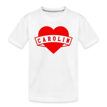 Carolin Herzen - Kinder Premium Bio T-Shirt - Weiß - Vorne