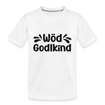 Wöd Godlkind Österreich Patenkind Taufe Godi - Kinder Premium Bio T-Shirt - Weiß - Vorne