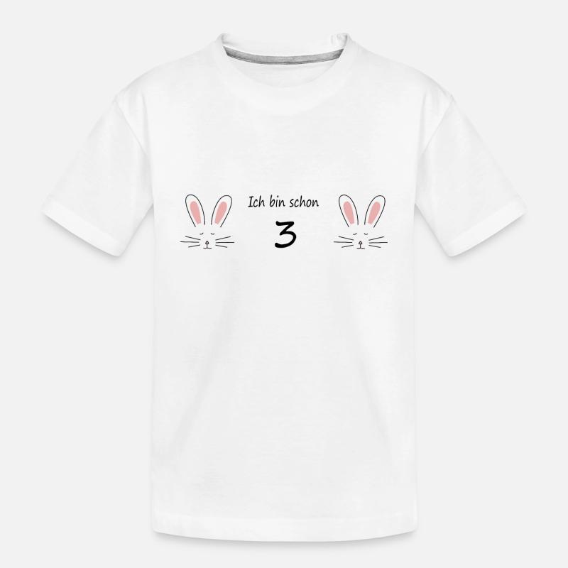 Ich bin schon 3 - Kinder Premium Bio T-Shirt - Weiß