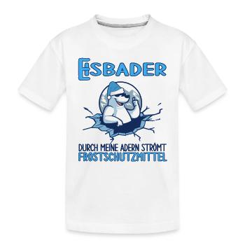 eisbaden winterschwimmen frostschutzmittel winter - Kinder Premium Bio T-Shirt - Weiß - Vorne
