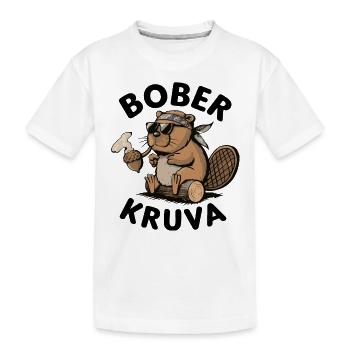 Bober der bieber - Kinder Premium Bio T-Shirt - Weiß - Vorne