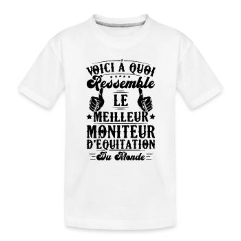 Le meilleur moniteur d'équitation du monde - T-shirt bio Premium Enfant - blanc - Devant