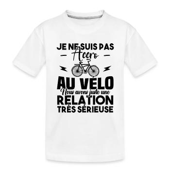 Je ne suis pas accro au vélo - T-shirt bio Premium Enfant - blanc - Devant