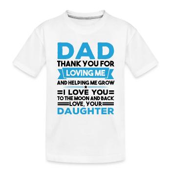 Vater-Tochter-Geschenk - Kinder Premium Bio T-Shirt - Weiß - Vorne