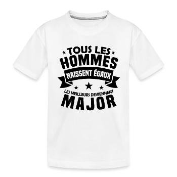 Les meilleurs deviennent major - T-shirt bio Premium Enfant - blanc - Devant