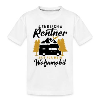 Endlich rentner zeit für mein wohnmobil - Kinder Premium Bio T-Shirt - Weiß - Vorne