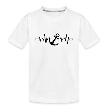 Battement de cœur maritime - T-shirt bio Premium Enfant - blanc - Devant