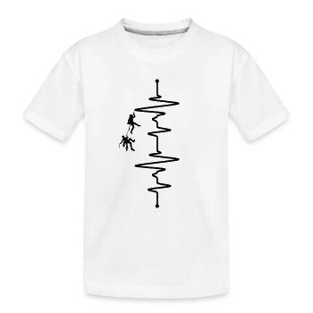 Climber Heartbeat - Kids' Premium Organic T-Shirt - white - Front