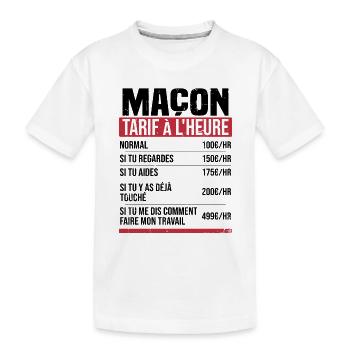Freimaurer Stundensatz Humor Geschenkidee - Kinder Premium Bio T-Shirt - Weiß - Vorne