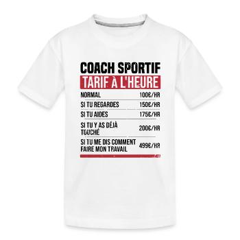 Personal Trainer Stundensatz Humor Geschenkidee - Kinder Premium Bio T-Shirt - Weiß - Vorne