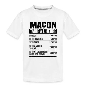 Freimaurer Stundensatz Humor Geschenkidee - Kinder Premium Bio T-Shirt - Weiß - Vorne