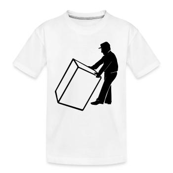 Homme paquet boîte remorquer idée de cadeau fournir - T-shirt bio Premium Enfant - blanc - Devant