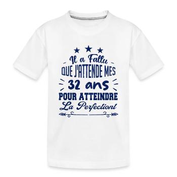 32 ans / perfection - T-shirt bio Premium Enfant - blanc - Devant