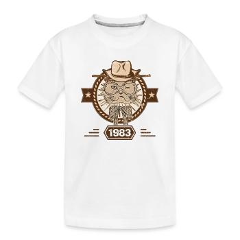 1983 | Geburtstagsgeschenk | Katzenliebhaber - Kinder Premium Bio T-Shirt - Weiß - Vorne