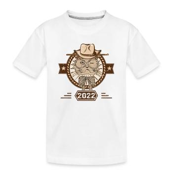 2022 | Geburtstagsgeschenk | Katzenliebhaber - Kinder Premium Bio T-Shirt - Weiß - Vorne