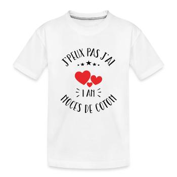 Je Peux Pas J'ai Noces De Coton - T-shirt bio Premium Enfant - blanc - Devant