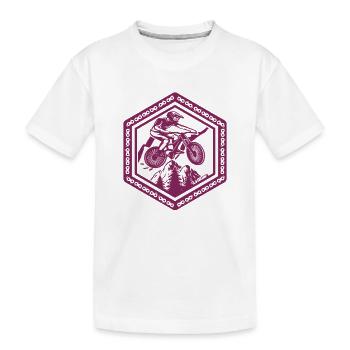 Mountainbiker Mountainbike Geschenk - Kinder Premium Bio T-Shirt - Weiß - Vorne