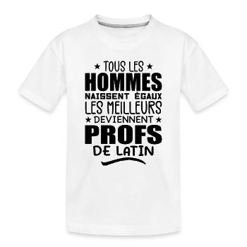 Les Meilleurs Hommes Deviennent Profs De Latin - T-shirt bio Premium Enfant - blanc - Devant