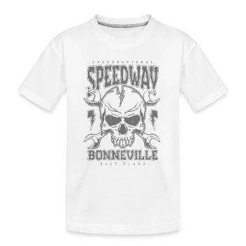 Bonneville Salt Flats Voiture de course rétro vintage - T-shirt bio Premium Enfant - blanc - Devant