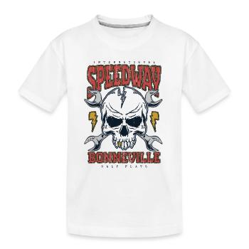 Bonneville Salt Flats Voiture de course rétro vintage - T-shirt bio Premium Enfant - blanc - Devant