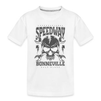 Bonneville Salt Flats Voiture de course rétro vintage - T-shirt bio Premium Enfant - blanc - Devant
