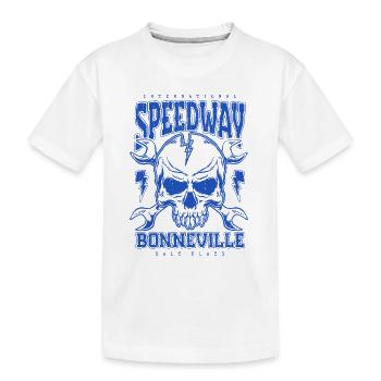 Bonneville Salt Flats Voiture de course rétro vintage - T-shirt bio Premium Enfant - blanc - Devant