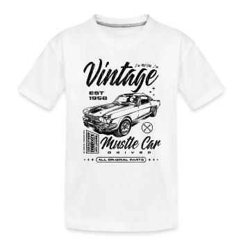 Ich bin nicht alt, ich bin Oldtimer Oldtimer Jahrgang 1958 - Kinder Premium Bio T-Shirt - Weiß - Vorne