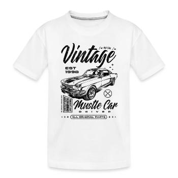 Ich bin nicht alt, ich bin ein Oldtimer, Oldtimer Jahrgang 1998 - Kinder Premium Bio T-Shirt - Weiß - Vorne