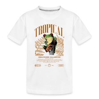 Rotäugiger Laubfrosch Regenwald Amphibie - Kinder Premium Bio T-Shirt - Weiß - Vorne