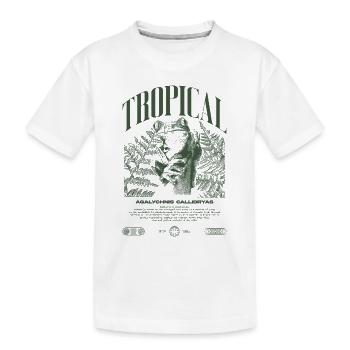 Grenouille arboricole aux yeux rouges Amphibien de la forêt tropicale - T-shirt bio Premium Enfant - blanc - Devant
