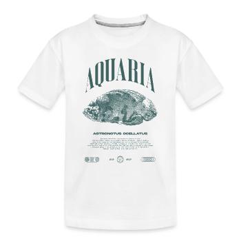 Oscar Fish Keeper Moderne Streetwear - Kinder Premium Bio T-Shirt - Weiß - Vorne