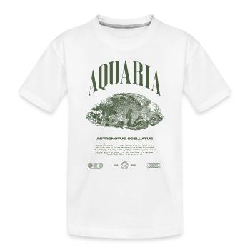 Oscar Fish Keeper Moderne Streetwear - Kinder Premium Bio T-Shirt - Weiß - Vorne