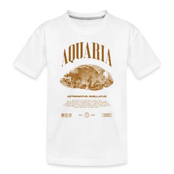 Oscar Fish Keeper Moderne Streetwear - Kinder Premium Bio T-Shirt - Weiß - Vorne