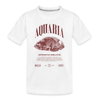 Oscar Fish Keeper Moderne Streetwear - Kinder Premium Bio T-Shirt - Weiß - Vorne