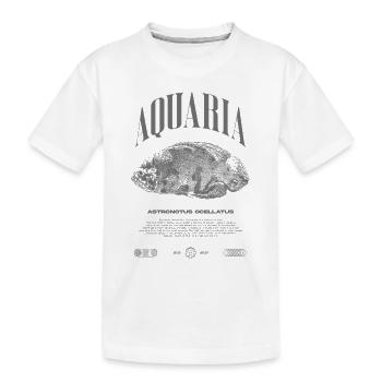 Oscar Fish Keeper Moderne Streetwear - Kinder Premium Bio T-Shirt - Weiß - Vorne
