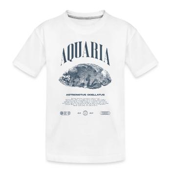 Oscar Fish Keeper Moderne Streetwear - Kinder Premium Bio T-Shirt - Weiß - Vorne