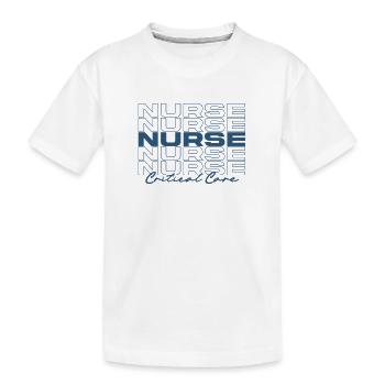 Infirmière en soins intensifs Infirmières médicales élégantes - T-shirt bio Premium Enfant - blanc - Devant