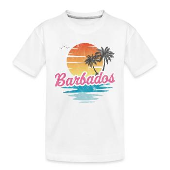 Barbados - Kids' Premium Organic T-Shirt - white - Front
