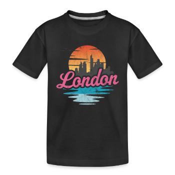 Ville de Londres - T-shirt bio Premium Enfant - noir - Devant